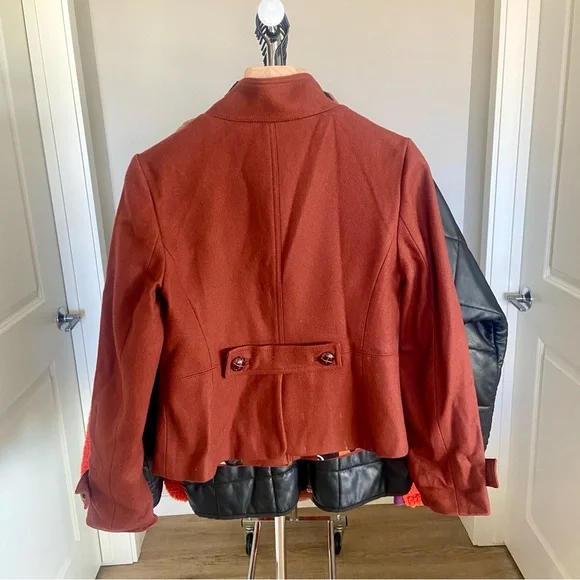 BANANA REPUBLIC Wool Red Rust Jacket Coat Blazer Classic M